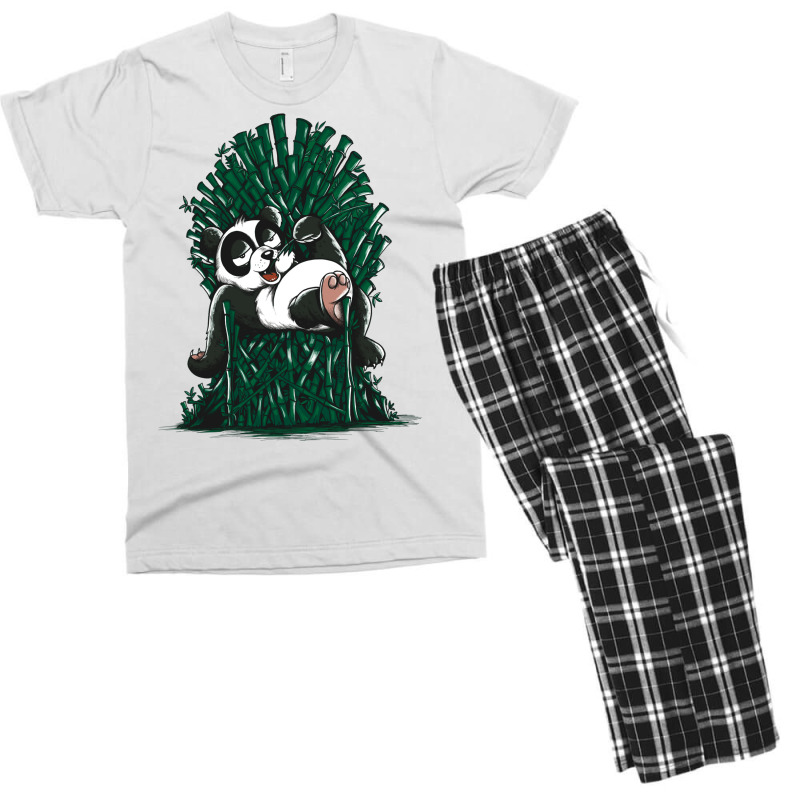 Panda On Throne Men's T-shirt Pajama Set | Artistshot