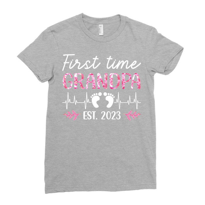 First Time Grandpa 2023 Travel Ladies Fitted T-Shirt by haneysnooksq | Artistshot