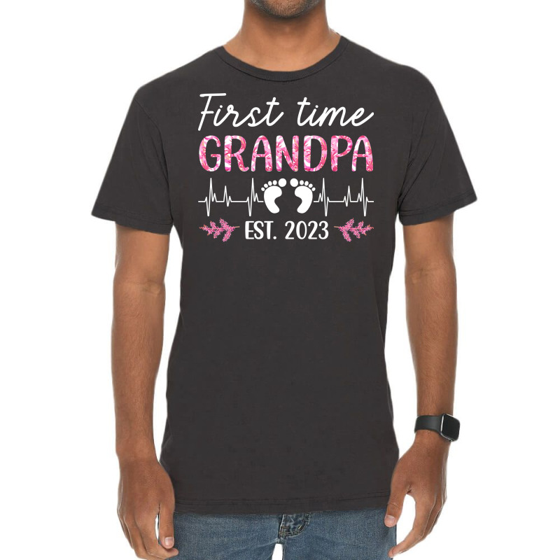 First Time Grandpa 2023 Travel Vintage T-Shirt by haneysnooksq | Artistshot