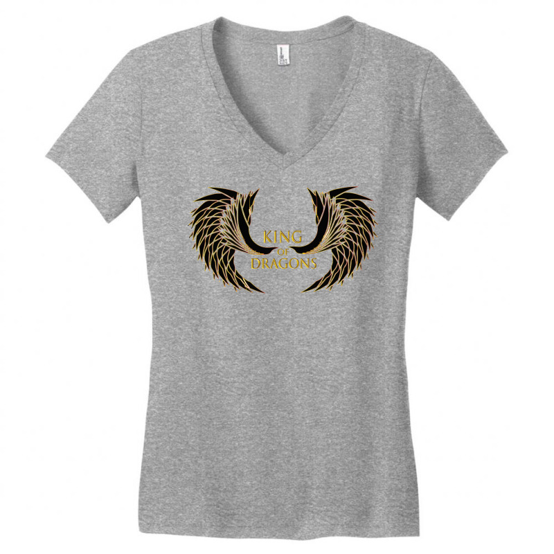 King Of Dragons Women's V-Neck T-Shirt by vencercilerr | Artistshot