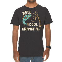 Reel Cool Grandpa Grandfather Fisher Family Fishin Vintage T-shirt | Artistshot