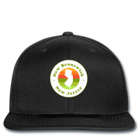 New Brunswick New Jersey   Nj Retro Sunrise Map Ba Printed Hat | Artistshot