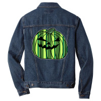 Green Stripes Halloween Horror Pumpkin Summer Men Denim Jacket | Artistshot