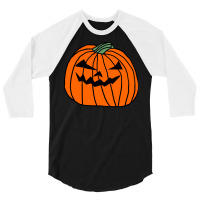 Big Halloween Horror Pumpkin Hippie 3/4 Sleeve Shirt | Artistshot