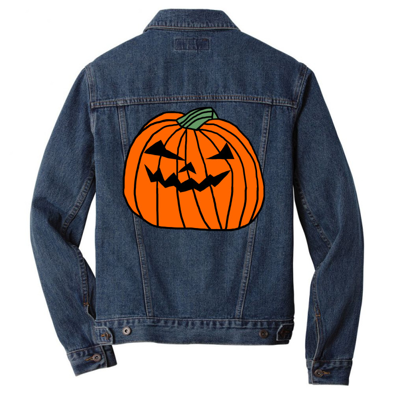 Big Halloween Horror Pumpkin Hippie Men Denim Jacket | Artistshot