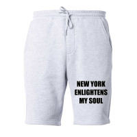 New York Enlightens My Soul Fleece Short | Artistshot