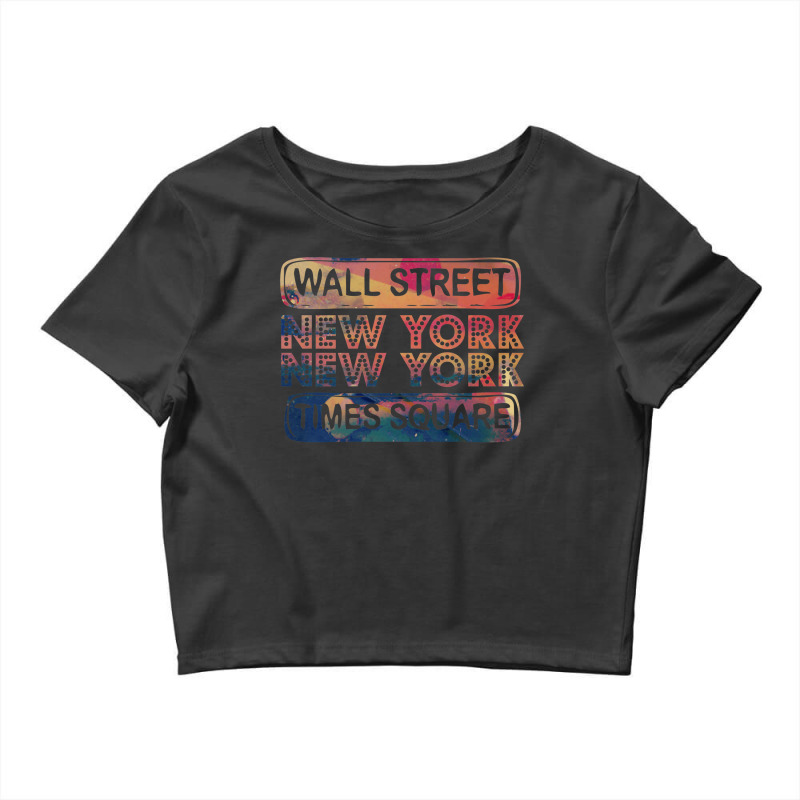 New York City Wall Street Times Square New York Ne Crop Top by huijimymo | Artistshot