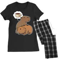 Capybara Thirsty For Black Tea Blue Women's Pajamas Set | Artistshot