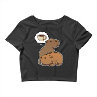 Capybara Thirsty For Black Tea Blue Crop Top | Artistshot