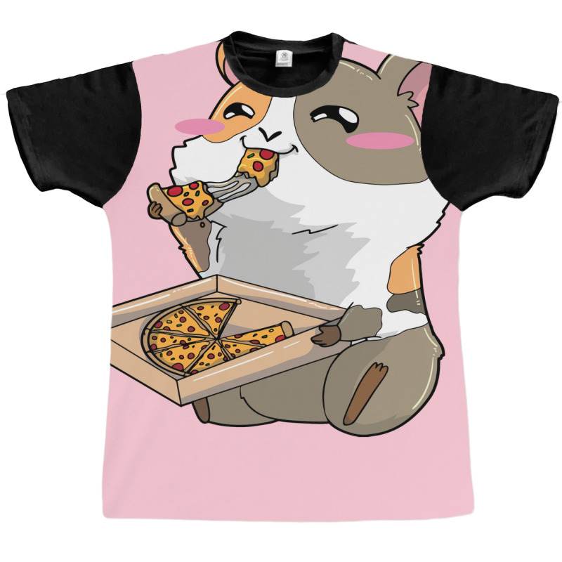 Guinea Pig Pizza Kawaii Anime Cool Graphic T-shirt by cransazumac | Artistshot