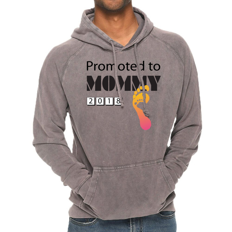 Promoted To Mommy 2018 Funny New Mom Vintage Hoodie | Artistshot