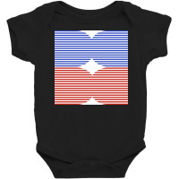 Blue And Red Dual Color Classic Trendy Design. Baby Bodysuit | Artistshot