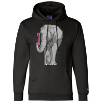 Elephant As Hairdresser With Comb Nature Champion Hoodie | Artistshot