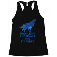 Midnight Blue Sapphire Milky Way Galaxy Wolf   Moo Racerback Tank | Artistshot