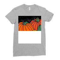 Big Halloween Pumpkins With Three Kitten Cats Summ Ladies Fitted T-shirt | Artistshot