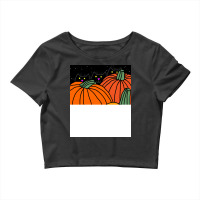 Big Halloween Pumpkins With Three Kitten Cats Summ Crop Top | Artistshot