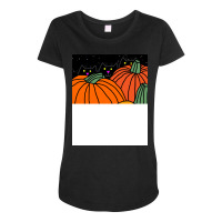 Big Halloween Pumpkins With Three Kitten Cats Summ Maternity Scoop Neck T-shirt | Artistshot