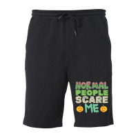 Halloween Costume Normal People Scare Me Pumpkin C Fleece Short | Artistshot