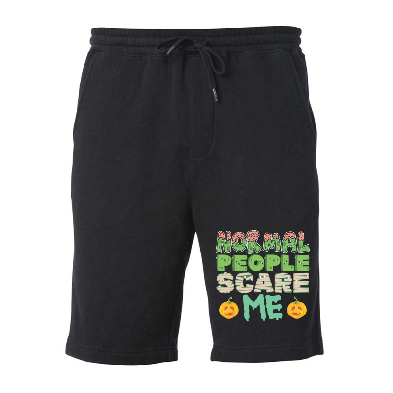 Halloween Costume Normal People Scare Me Pumpkin C Fleece Short | Artistshot