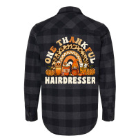 One Thankful Hairdresser Thanksgiving Rainbow Leop Flannel Shirt | Artistshot