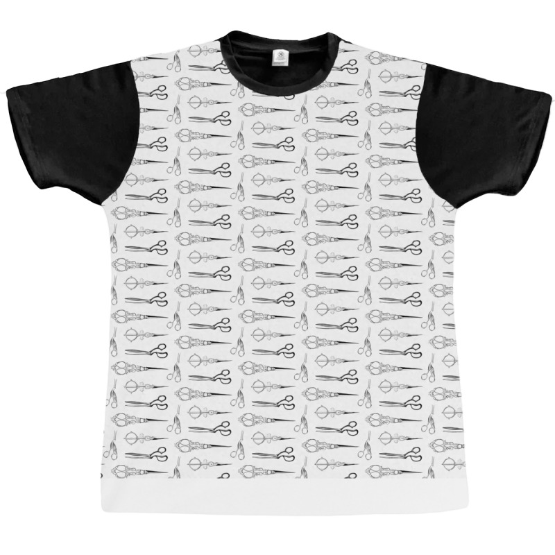 Pattern Victorian Hair Cutting Scissors Light Seam Graphic T-shirt | Artistshot