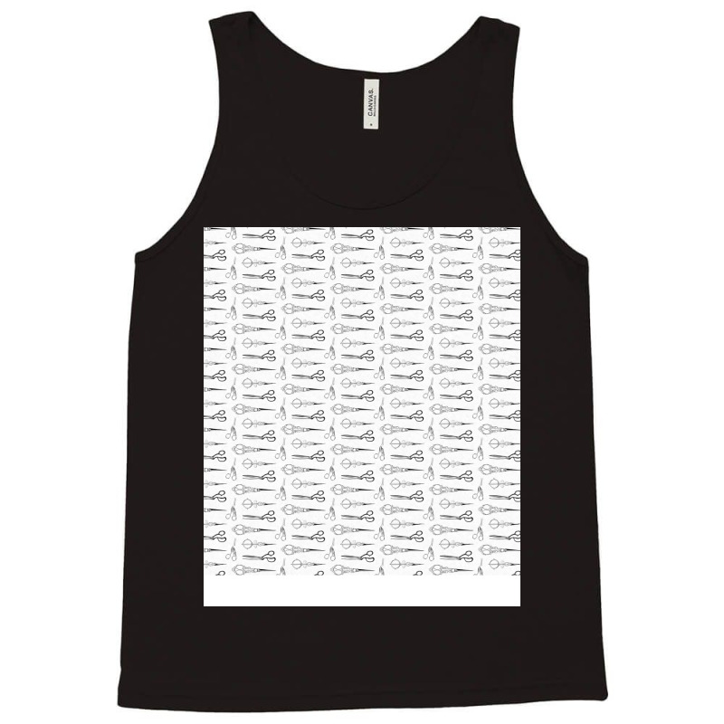 Pattern Victorian Hair Cutting Scissors Light Seam Tank Top | Artistshot