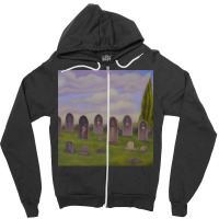 The Haro Graveyard Girl Zipper Hoodie | Artistshot