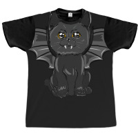 Vampire Black Bat Cat Costume Girl Graphic T-shirt | Artistshot