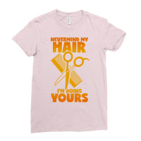 Hairdresser Saying Hair Cutting Scissors Comb Hair Ladies Fitted T-shirt | Artistshot