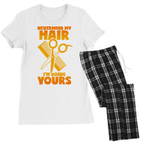 Hairdresser Saying Hair Cutting Scissors Comb Hair Women's Pajamas Set | Artistshot