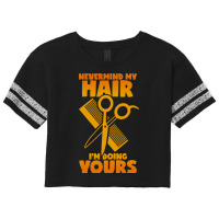 Hairdresser Saying Hair Cutting Scissors Comb Hair Scorecard Crop Tee | Artistshot