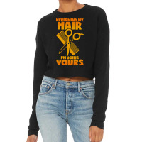 Hairdresser Saying Hair Cutting Scissors Comb Hair Cropped Sweater | Artistshot