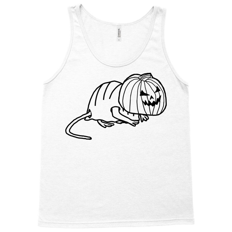 Cute Rat Wearing Halloween Horror Costume Minimal Tank Top by courymusix | Artistshot