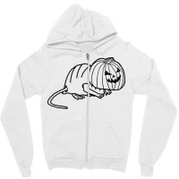 Cute Rat Wearing Halloween Horror Costume Minimal Zipper Hoodie | Artistshot