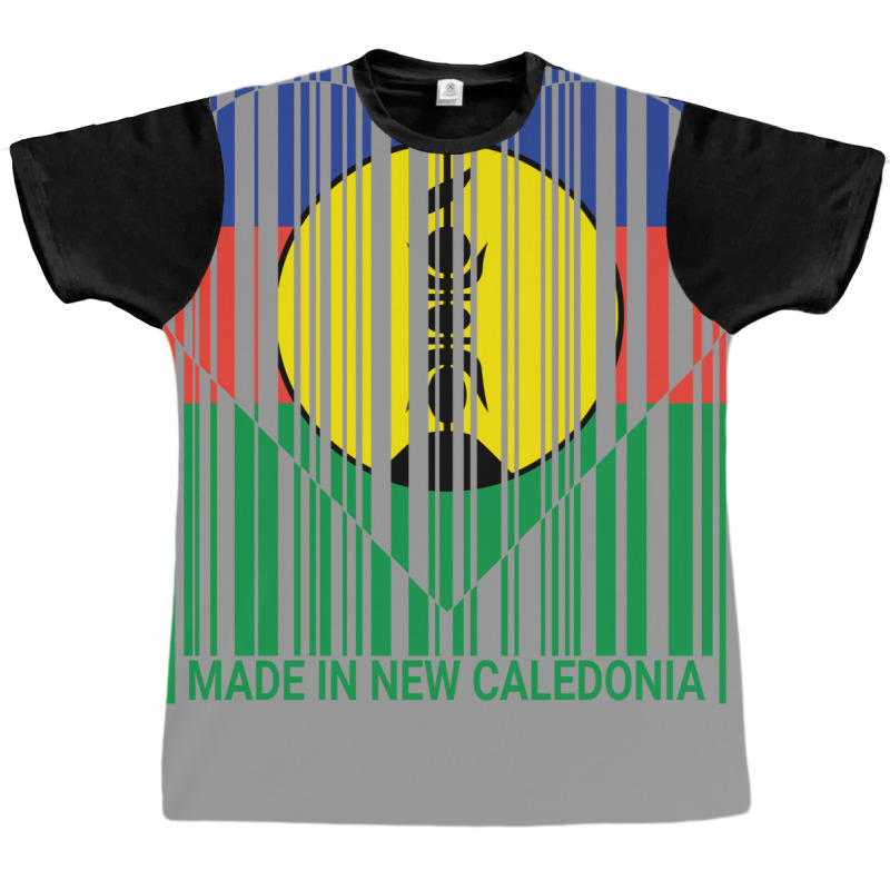 New Caledonia New Caledonian Barcode Love Flag Graphic T-shirt by ireneewaffaa9 | Artistshot