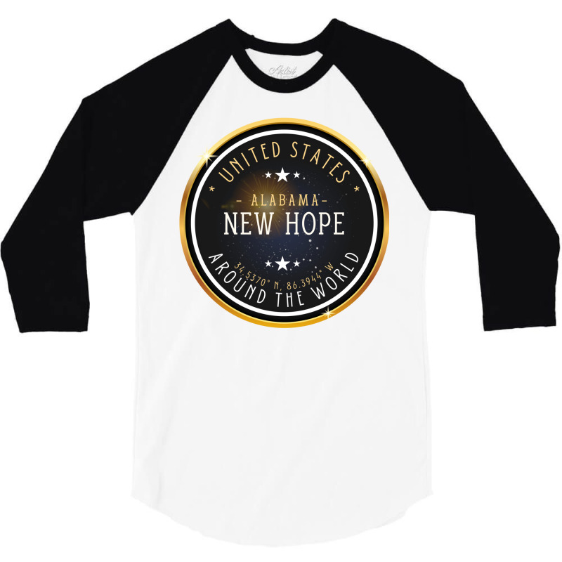 New Hope City Alabama Souvenir  New Hope Coordinat 3/4 Sleeve Shirt by salayobatrazf | Artistshot