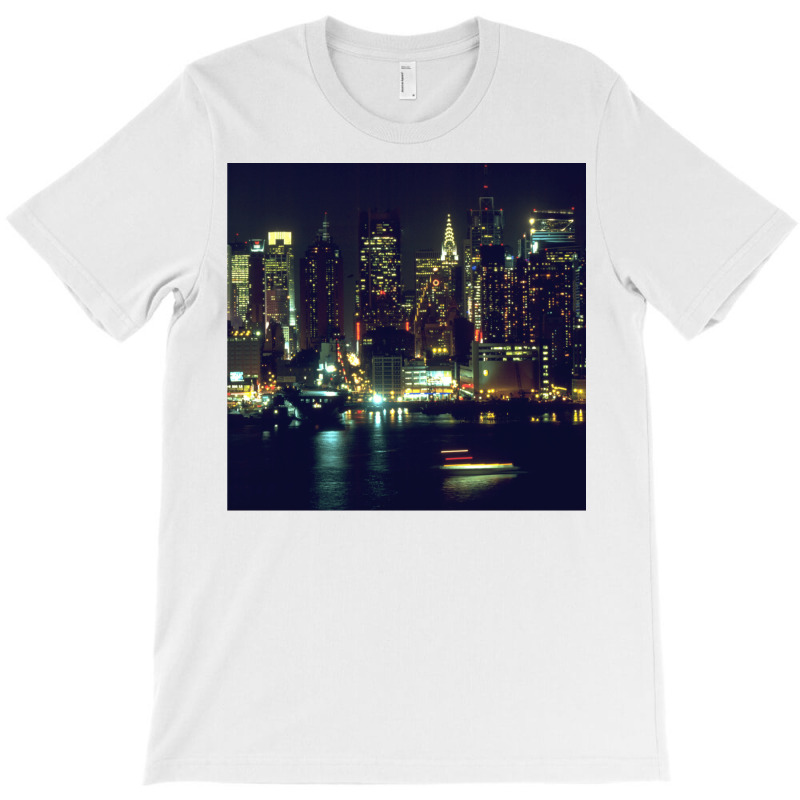 New York City Night Skyline Art Photo T-shirt | Artistshot