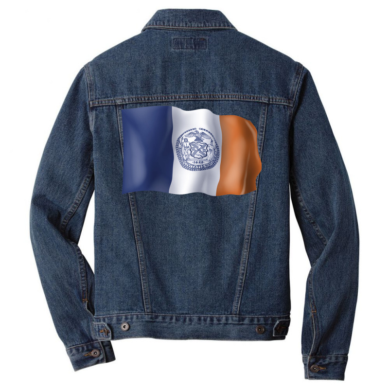 New York Flag Men Denim Jacket by salayobatrazf | Artistshot