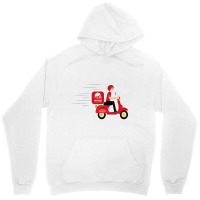 Illustration Of Pizza Delivery Unisex Hoodie | Artistshot