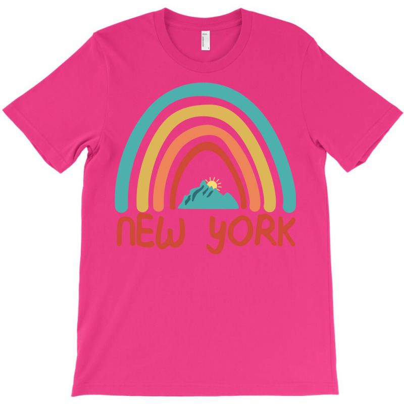 New York Retro Vintage Rainbow   New York Mountain T-shirt | Artistshot