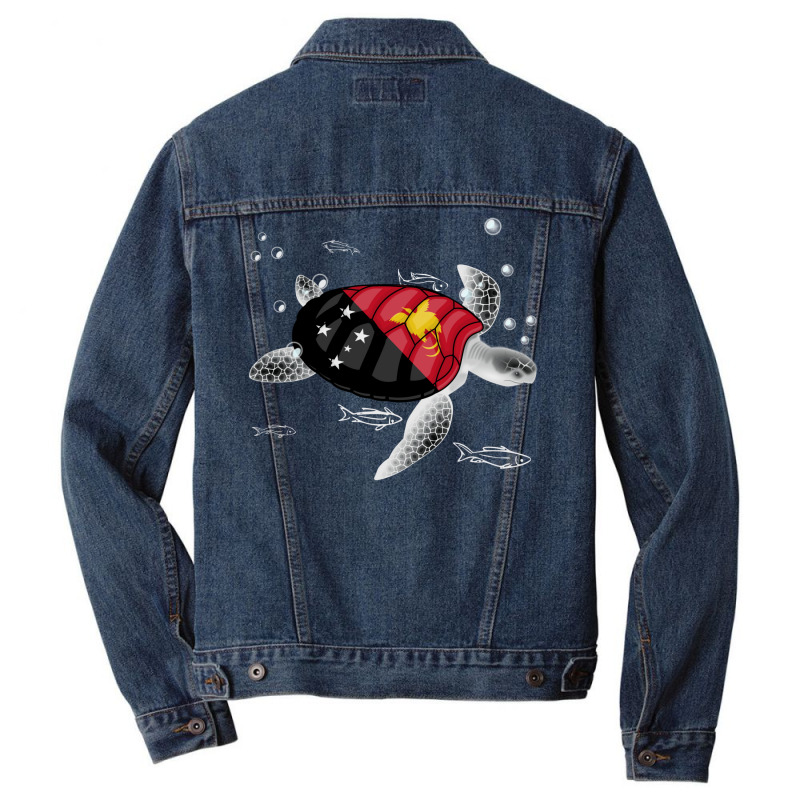 Papua New Guinea Turtle Men Denim Jacket by salayobatrazf | Artistshot