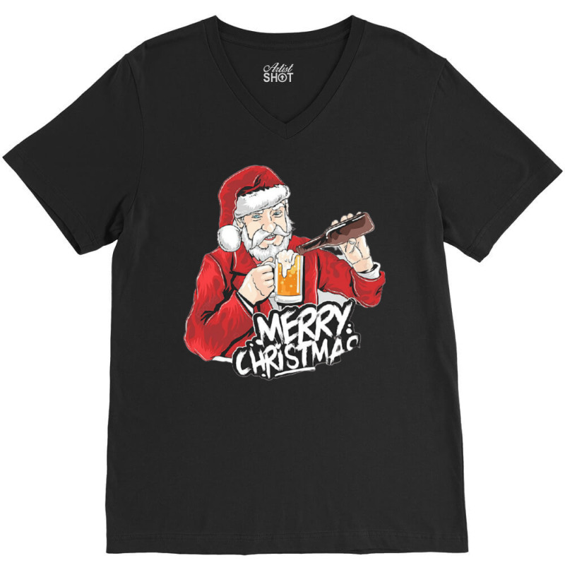 Im Dreaming Of A Wine Christmas V-Neck Tee by jepaceylqnb | Artistshot