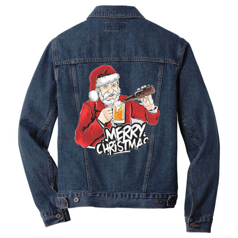 Im Dreaming Of A Wine Christmas Men Denim Jacket by jepaceylqnb | Artistshot