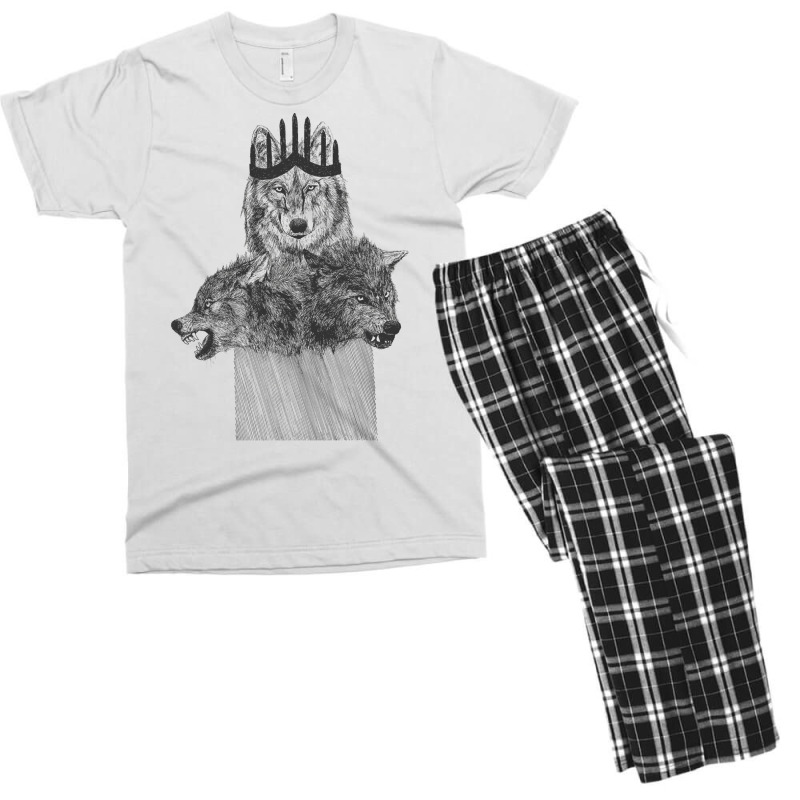 Wolves Of Winterfell Men's T-shirt Pajama Set | Artistshot