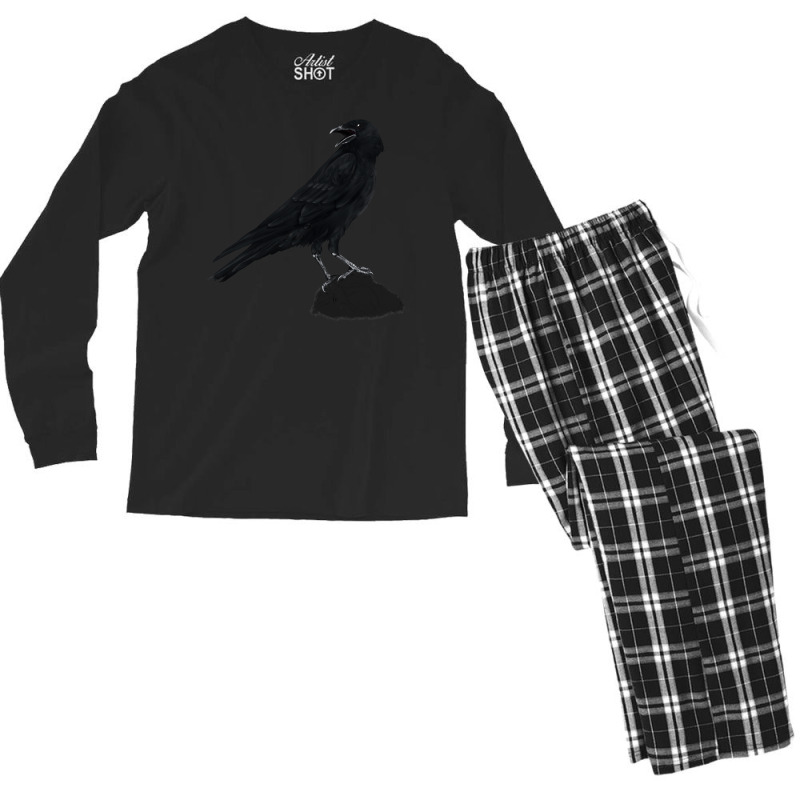 Nights Crow Men's Long Sleeve Pajama Set by onyekaafeku4 | Artistshot