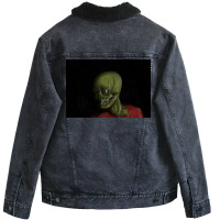 Zombie Oil Painting Unisex Sherpa-lined Denim Jacket | Artistshot