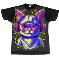 Meow Listen To Music In Earphone 1932 Graphic T-shirt | Artistshot