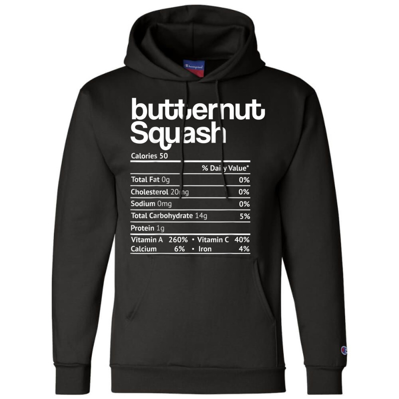 Butternut Squash Nutrition Facts Thanksgiving Christmas Food Champion Hoodie by Yuh2105 | Artistshot