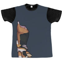 Lazy Sploot Redhead Tricolor Corgi Graphic T-shirt | Artistshot