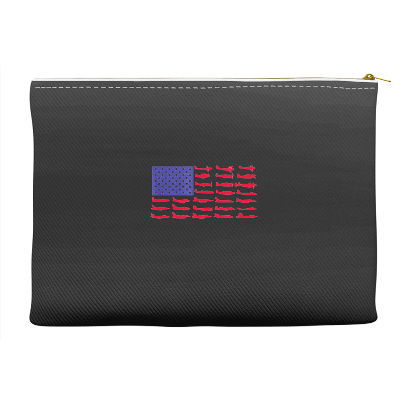 Fishing American Flag Accessory Pouches | Artistshot